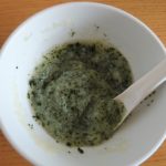 離乳食:小松菜とりんごのおかゆ